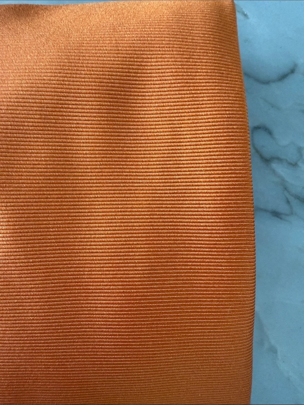 Textured Orange Men's Silk Classic Solid Color